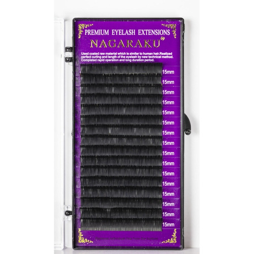 Extensiones de pestañas  Nagaraku Premium mink color negro x unidad