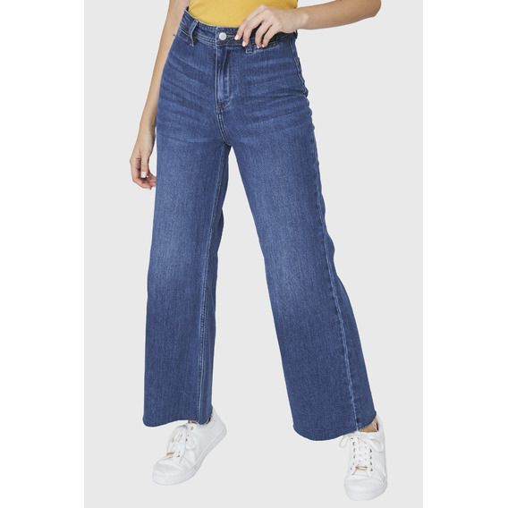 Jeans Wide Leg Azul Medio Nicopoly