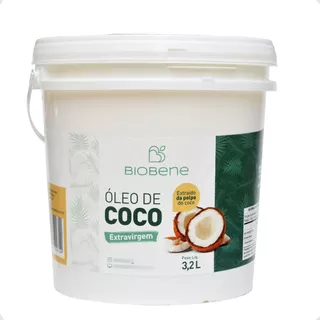 Óleo De Coco Extra Virgem Da Polpa Sem Glúten Biobene 3,2l
