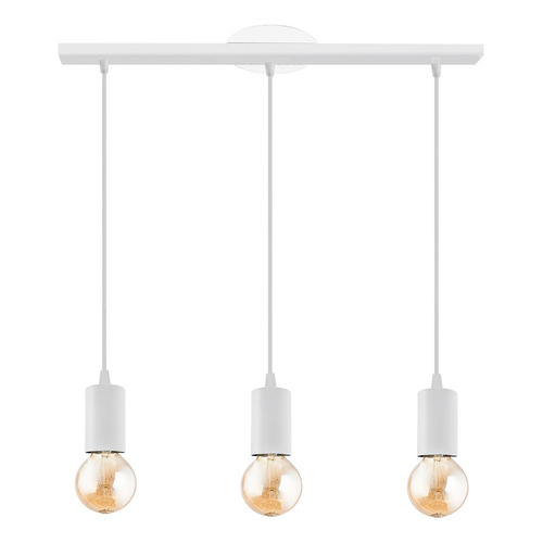 Lampara Colgante 3 Luces Deco Moderno Apto Techo E27 Color Blanco