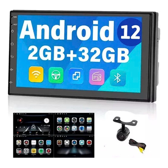 Radio Auto Multimedia Android 12 Wifi Gps Bt + Cam Reversa
