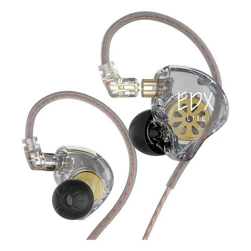 Audífonos Kz Edx Lite Monitores In Ear Hifi/edx Pro/zsn/zst Color Transparente Con Microfono