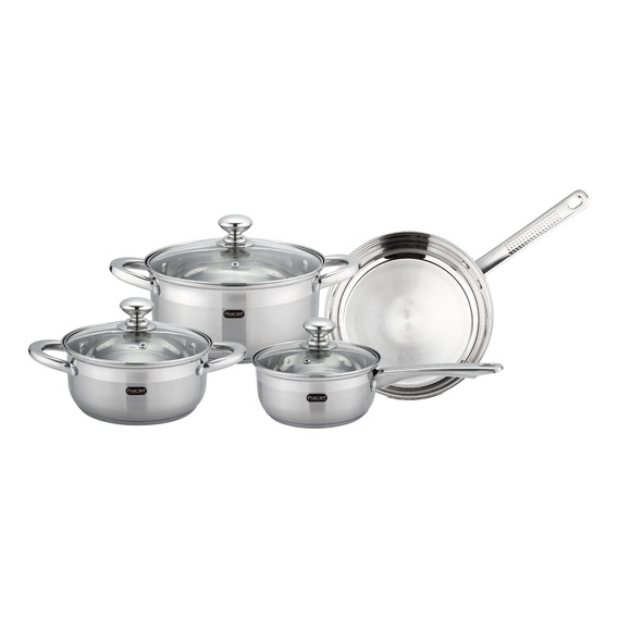 Batería De Cocina Luxor 7 Pz Acero Inox Inducción Fraciel