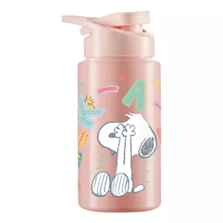 Garrafinha Snoopy Squeeze Infantil 500ml Tampa Antivazamento