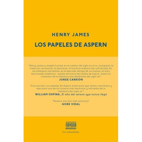 Papeles De Aspern, El, De Henry James., Vol. Unico. Editorial Navona, Tapa Blanda En Español