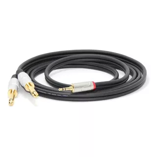 Cable Audio Pro Plug 3, 5 Stereo  A  Dos 6,5 Mono X 1 Mts