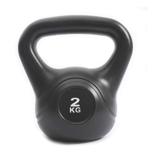 Pesas Rusas Kettlebell Pvc 2kg Fitness Mancuerna Funcional Color Negro