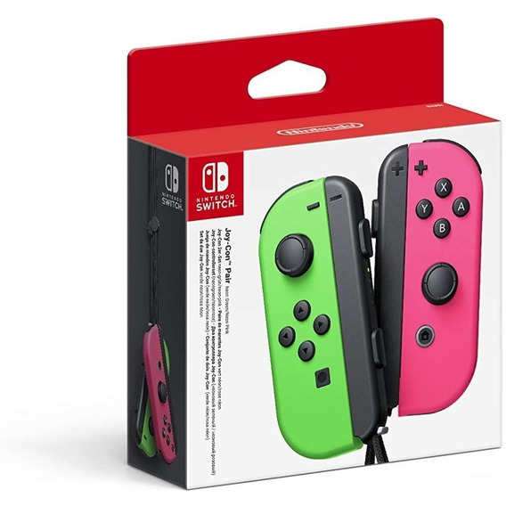 Set De Control Joystick Inalámbrico Nintendo Switch Joy-con (l)/(r) Neón verde neón y rosa neón