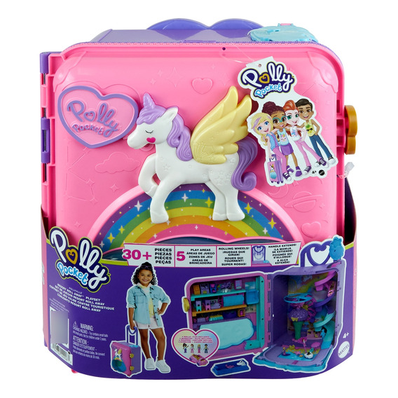 Set De Juego Polly Pocket Pollyville Resort Roll Away