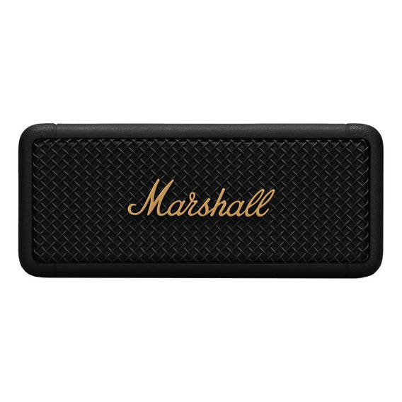 Parlante Marshall Emberton portátil con bluetooth waterproof black and brass 100V/240V 