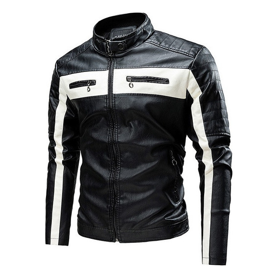 Chamarra Motociclista Biker Bomber Casual Slim Rompevientos