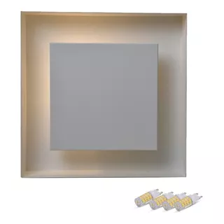 Plafon Quadrado Sobrepor Branco 30x30 + 4 Halopin