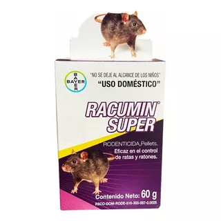 Racumin Super Bayer Pellets 60 Grms Control De Ratas Y Ratón