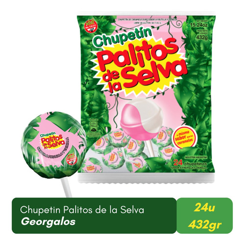 Chupetin Palito De La Selva X24 Unidades