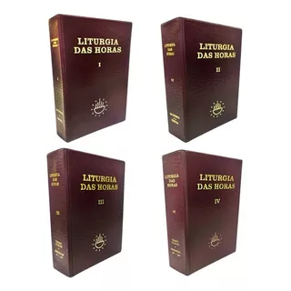 Livro Liturgia Das Horas 04 Volumes Encadernada Breviário
