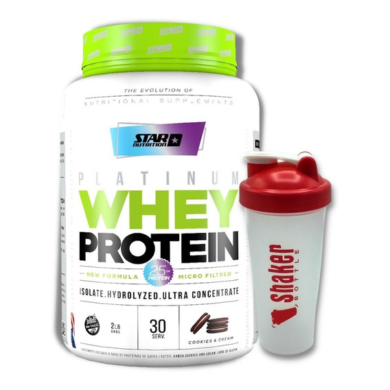 Whey Protein Platinum Star Nutrition 2lbs + Shaker