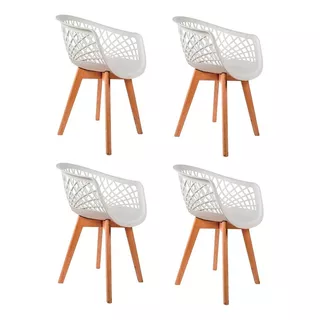 4 Cadeiras Web Wood Empório Tiffany