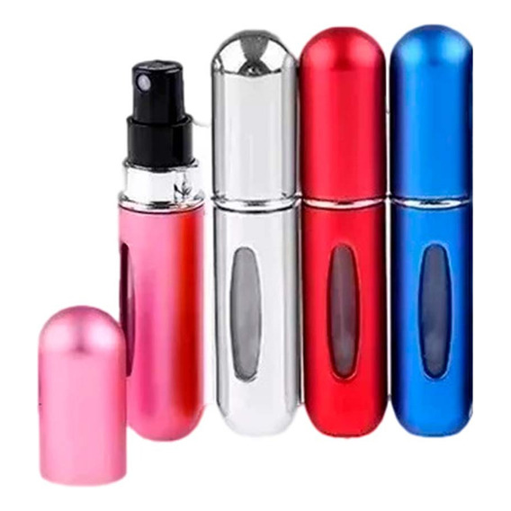 Set X4 Mini Portátil Recargable Perfumero Atomizador Colores