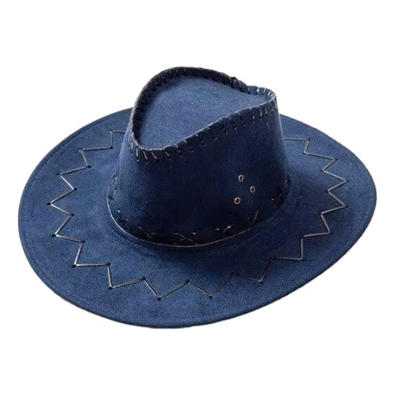 Sombrero Vaquero Cowboy Cuerina Liso Adultos Nf