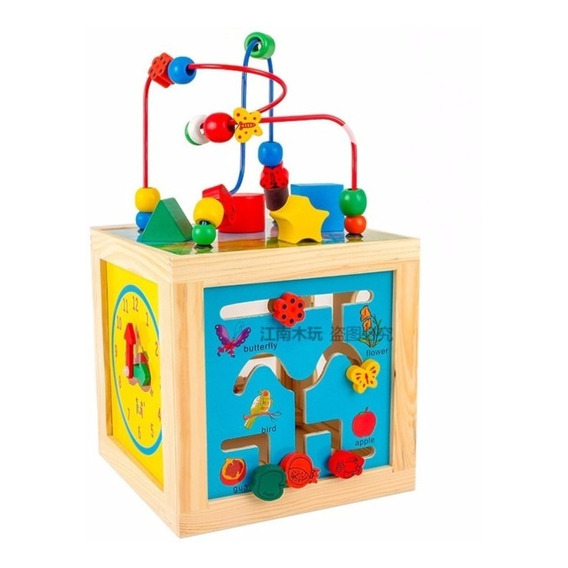 Cubo Didáctico De Actividades Montessori Desarrollo Motriz