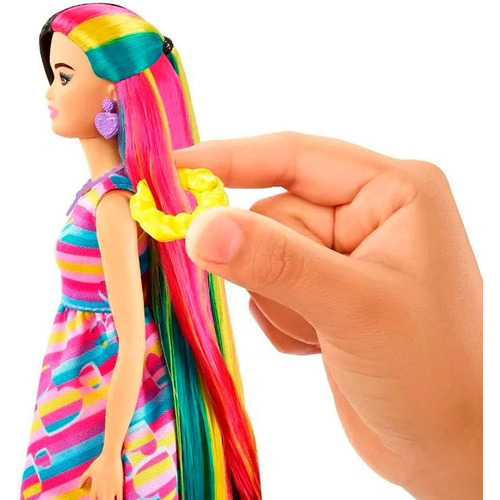 Vestido Barbie Doll Totalmente Hair Morena con Corazones Hcm90