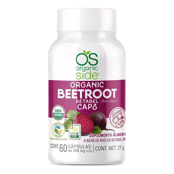 Beetroot (betabel) (60 Caps) Organic Side Greenside