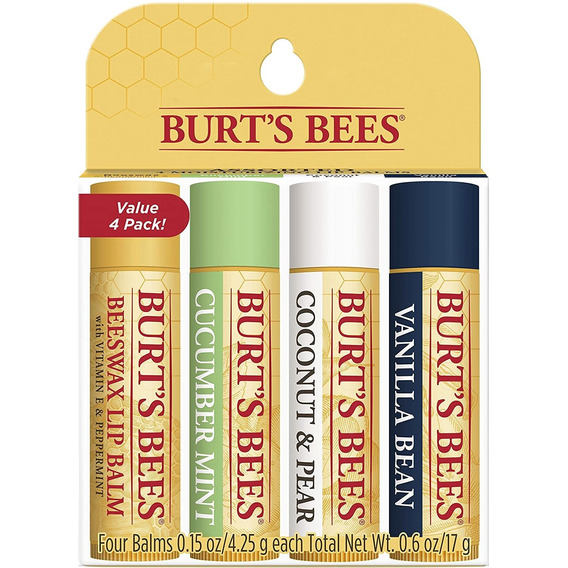 Burt's Bees Lip Balm Bálsamo Labial 4-pack 