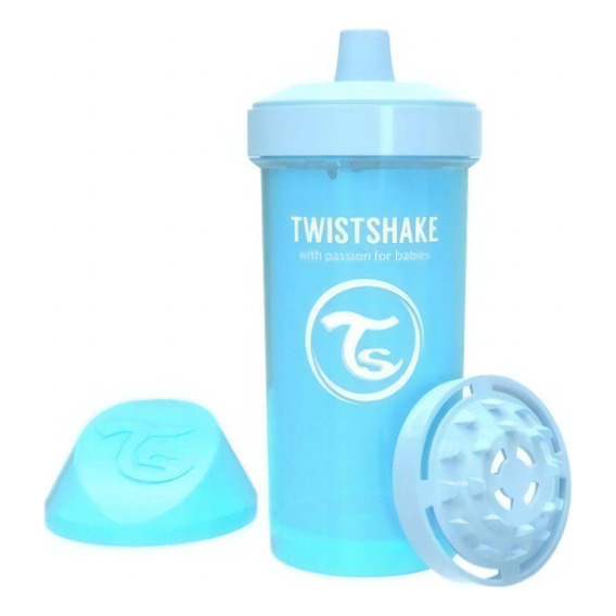 Vaso Twistshake Antiderrame Para Bebé Kid Cup 360 Ml 12 M+ Color Celeste