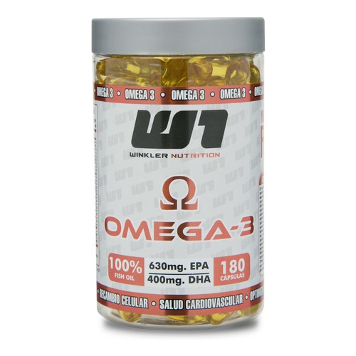 Omega 3 180 Caps. Winkler Nutrition Sabor Cápsulas blandas