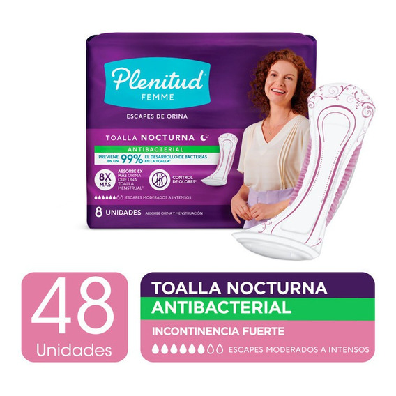 Plenitud Toalla Nocturna Femme Incontinencia Pack 6 Unidades