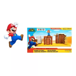 Super Mario Jogo Desert Playset Clássico Video Game Brinqued