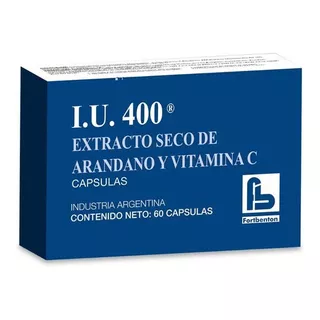 I. U. 400 Extracto Seco De Arandano Y Vitamina C 60 Cápsulas Sabor S/sabor