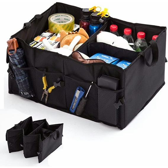 Organizador De Cajuela Plegable Ligero Impermeable Automóvil Color Negro