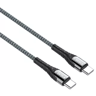 Cable De Carga Usb C A Usb C Pd 65w 2 Metros - Cofolk Color Gris