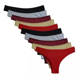 Calcinha Brand Tanga Cotton Kit C/12 - Ref.6900