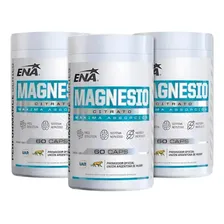 Citrato De Magnesio Cápsulas Ena Sport - Pack X3 60 Caps Sin Sabor Mejora Sueño