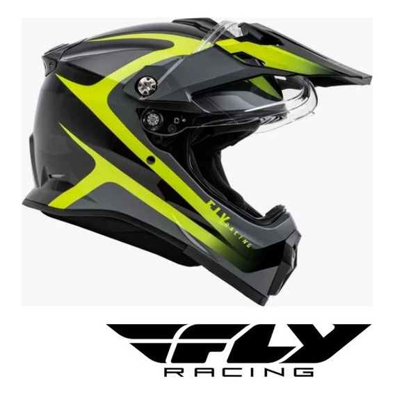 Casco Doble Proposito Fly Racing Trekker Pulse Lente Interno