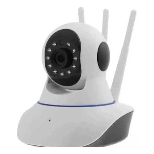 Camara Seguridad Jortan 3 Antenas Wifi 360º Hd Mov Voz Ptz Color Blanco