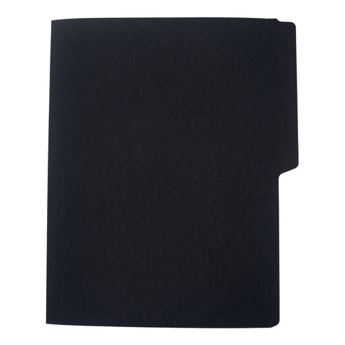 Folder Tamaño Carta Colores Brillantes 100 Pzas Color Negro