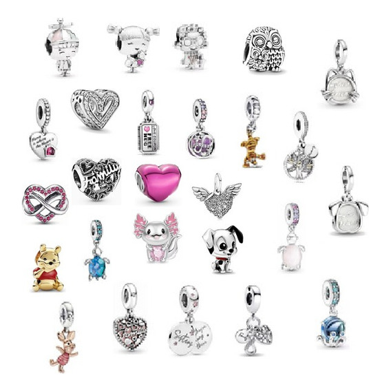 Charm Plata S925 Amor Familia Mascota Compatible Pulsera