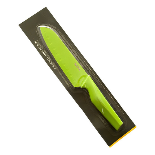 Cuchillo Santoku 18cm Kok Acero Inoxidable Color Verde