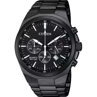 Reloj Citizen Crono Pvd,cara Negra An8175-55e