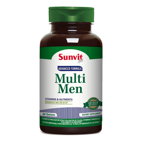 Suplemento en cápsula Sunvit  Vitaminas Multimen vitamina en pote de 117g 60 un