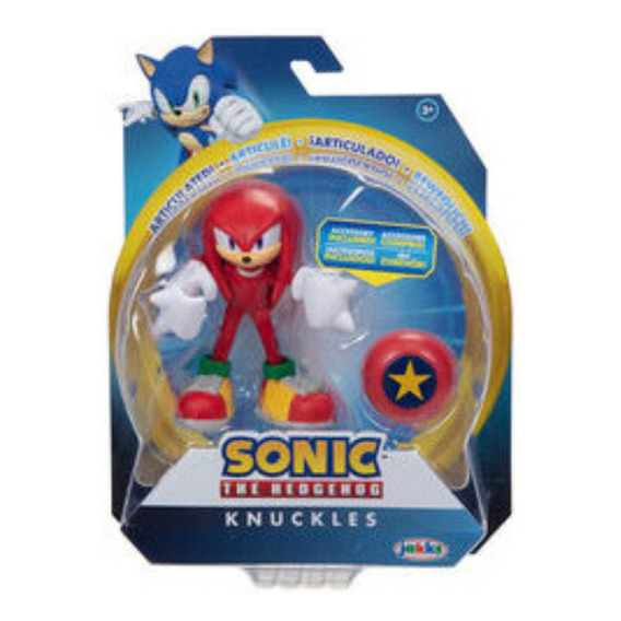 Figura Articulada Knuckles 10cm Pelicula Sonic The Hedgehog