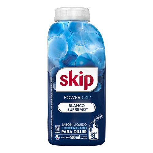 Jabon Liquido Skip Para Diluir Blanco Supremo 500ml Botella