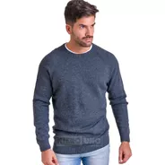 Sweater Liso Hombre Saco Pullover Cuello Redondo Kierouno