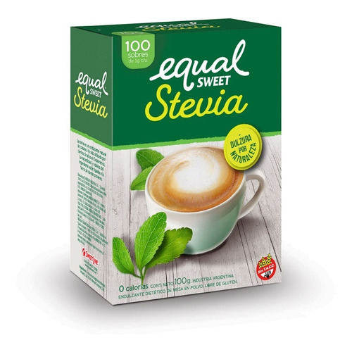 Equal Sweet Stevia 100 Sobres 80gr Sin Tacc Microcentro