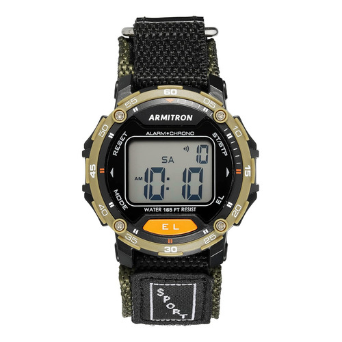 Reloj Armitron Sport 40/8318dgntc Men A La Correa Digital Color de la correa Verde Color del bisel Acero inoxidable Color del fondo Gris