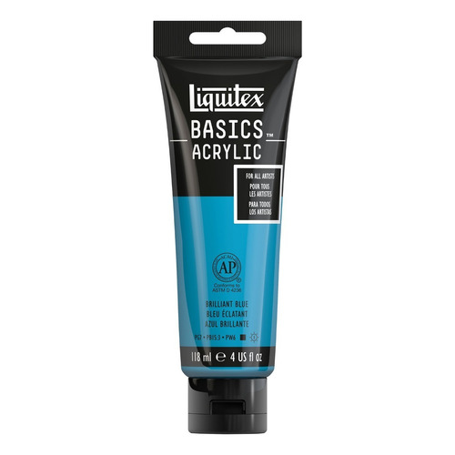 Acrílico Liquitex Basics Tubo 118ml Color 570 Azul Brillante