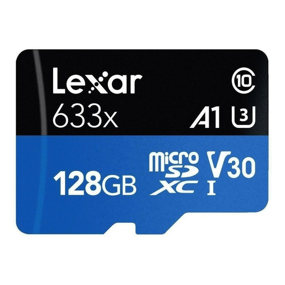 Tarjeta de memoria Lexar LSDMI128BB-633A  High-Performance 633x con adaptador SD 128GB